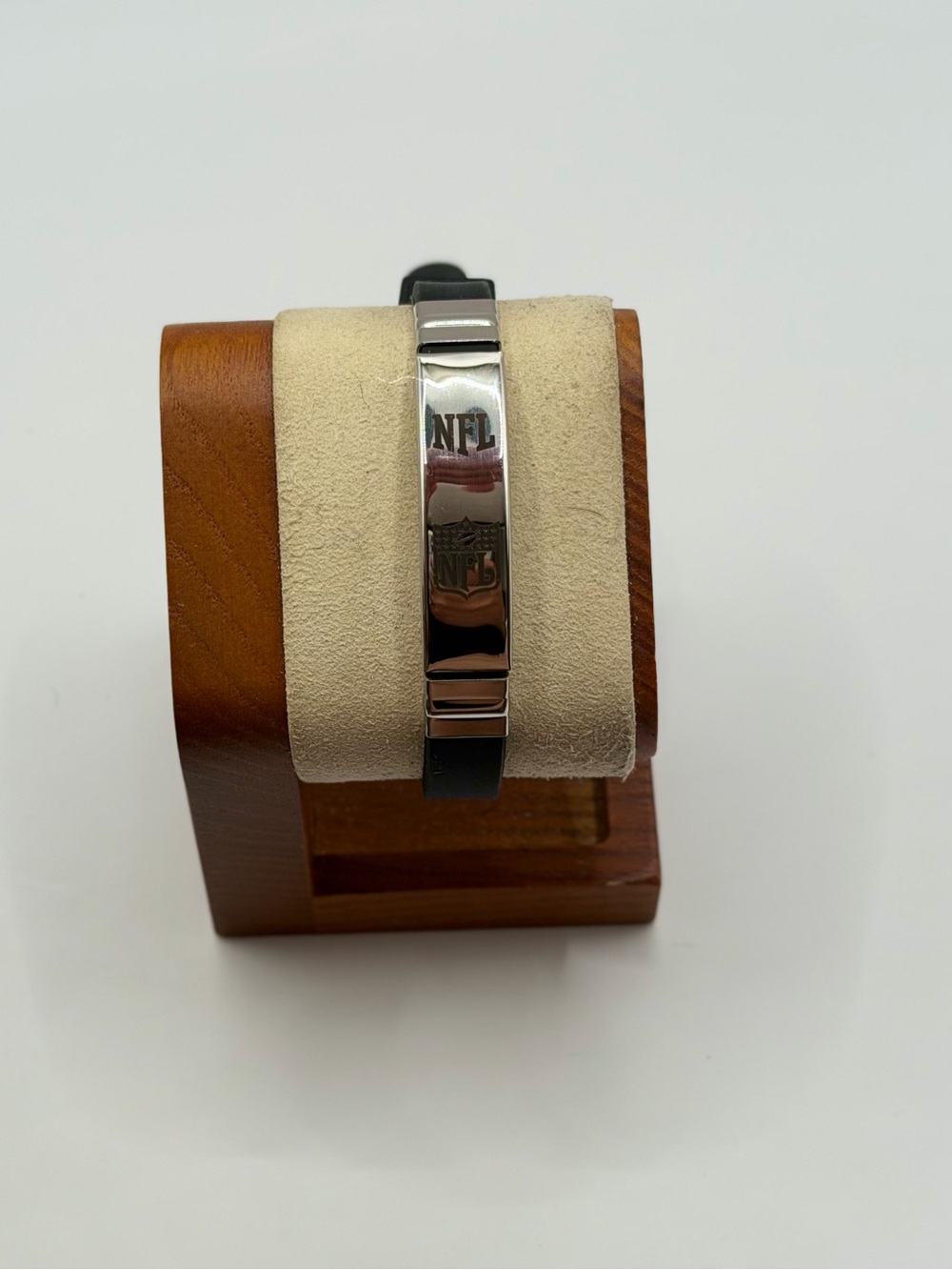 NFL‎ Stainless Steel & Leather Band, New